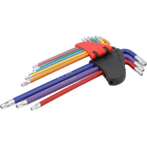 Ключі "TORX" YATO: Т10- Т50, Г-подібні, 2-сторонні, l= 97- 225 мм, 9 шт. [10/50]