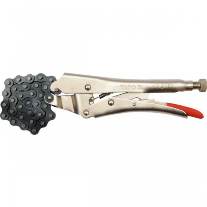 Кліщі для зварювання з ланцюгом YATO: 10", l=250мм, Ø ≤ 500 мм [6/24]