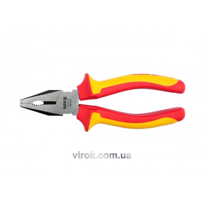 Плоскогубці комбіновані електромонтажні YATO з ізоляцією 1000 V; l= 160 мм [6/36]