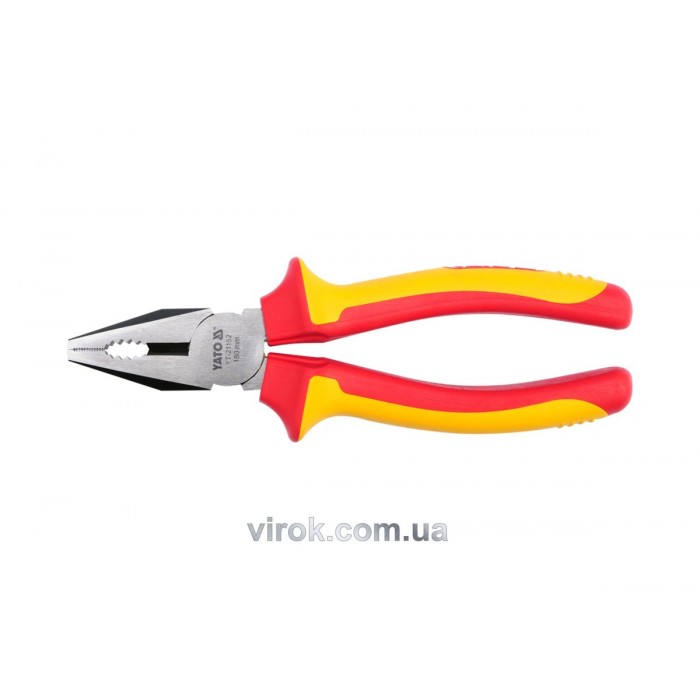 Плоскогубці комбіновані електромонтажні YATO з ізоляцією 1000 V; l= 180 мм [6/36]
