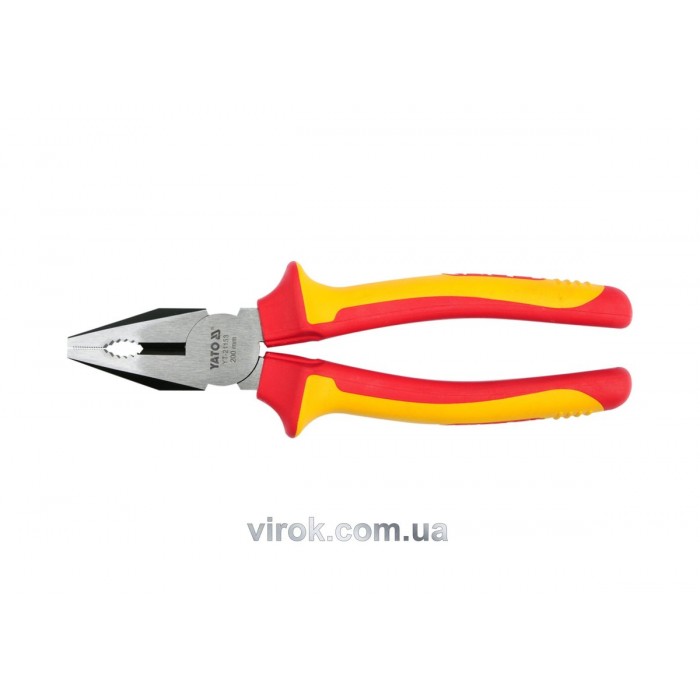 Плоскогубці комбіновані електромонтажні YATO з ізоляцією 1000 V; l= 200 мм [6/36]