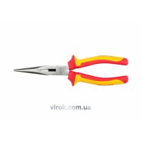 Щипці електромонтажні подовжені півкруглі прямі YATO : L= 200 мм з ізоляцією 1000V [6/36]