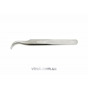 Пінцет вигнутий YATO : L= 115 мм [20/240]