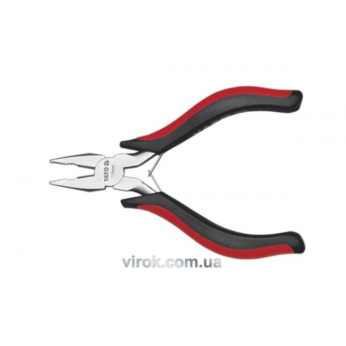 Плоскогубці-міні нікельовані YATO : L= 115 мм [6/120]