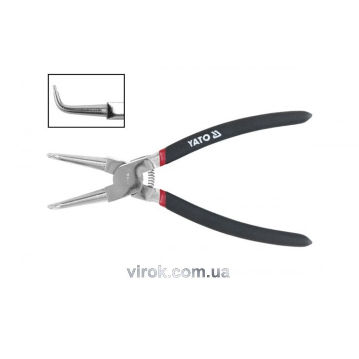 Знімач стопорних кілець YATO загн. (зжим) l=200мм [6/60]