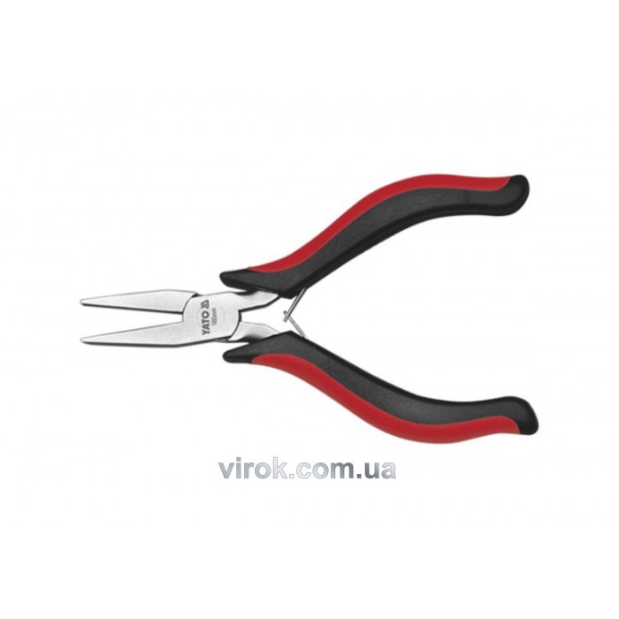 Щипці прямі плоскі YATO : L= 115 мм [6/120]