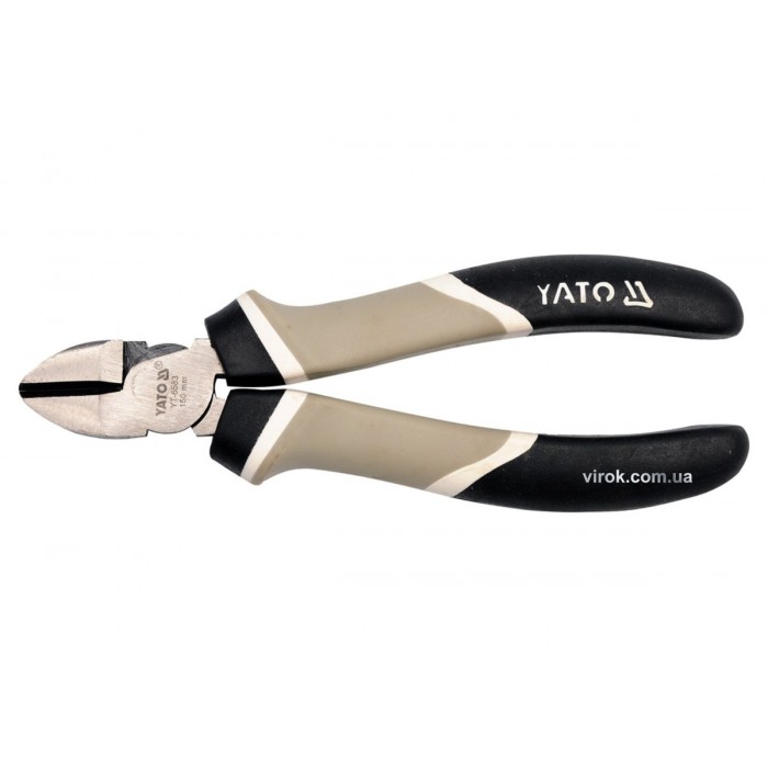 Кусачки діагональні зі збільшеною силою натиску YATO; l= 160 мм [6/60]