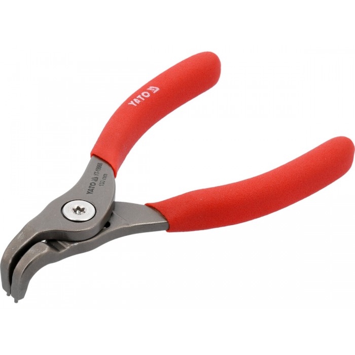 Щипці SEGERA для стопорних кілець YATO гнуті під 90° розтискні, l= 130 мм, розвід- 10-25 мм [6/48]