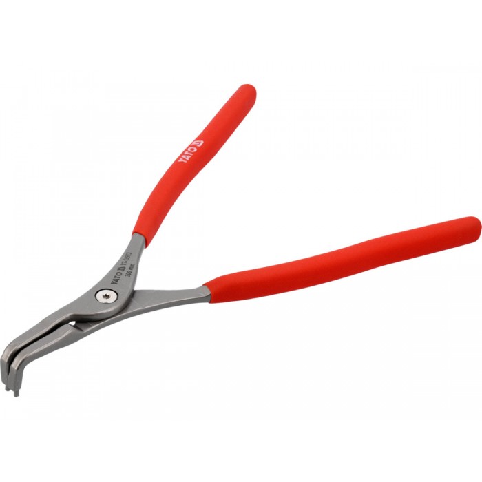 Щипці SEGERA для стопорних кілець YATO гнуті під 90° розтискні, l= 300 мм, розвід- 85-200 мм [4/24]