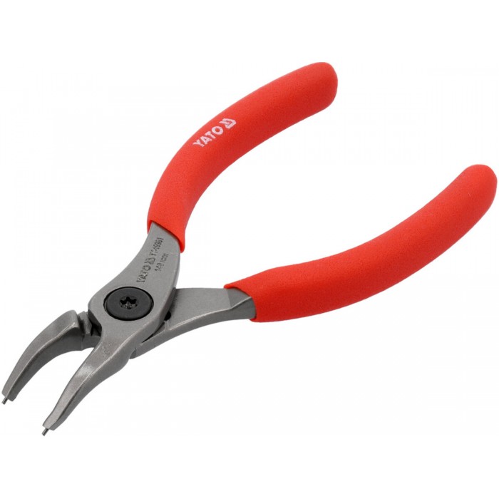 Щипці SEGERA для стопорних кілець YATO гнуті під 45° стискні, l= 140 мм, розвід- 8-13 мм [6/48]
