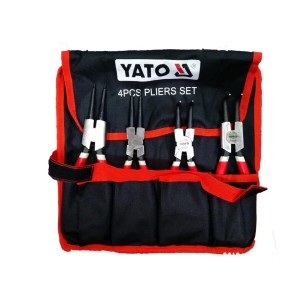 Набір щипців SEGERA для стопорних кілець YATO розтискні і стискні, l= 225 мм, 4 шт в кишені