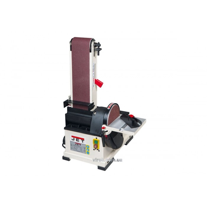 Шліфувальний тарілко-стрічковий верстат JET JSG-64 : 230В, 0.4кВт. Ø= 152мм. стіл- 177х 137 мм
