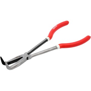 Щипці вигнуті під 90° подовжені YATO : L= 285 мм, HRC 50, Cr-V [60]