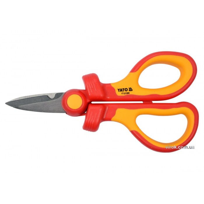 Ножиці універсальні YATO; Хр-Ван l=160 мм з діелектр. ізольованими ручками 1000 В [6/48]