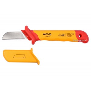 Ніж для знімання ізоляції YATO; l=180 мм, лезо l=50 мм з діелектр. ізольованою ручкою 1000 В [6/72]