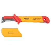 Ніж для знімання ізоляції YATO; l=155 мм, лезо l=38 мм з діелектр. ізольованою ручкою 1000 В [6/72]
