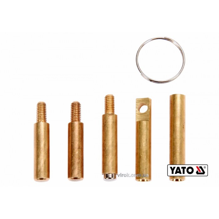 Наконечники до протягувачів кабелів YATO : мідні, намагнічені з кільцем, 5 шт [24/144]