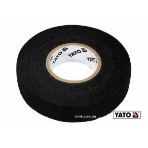 Стрічка ізоляційна ХБ YATO 15м x19x0.3 мм (тканинна) t= -40°С +105°С для мотання пучків кабелів [10]