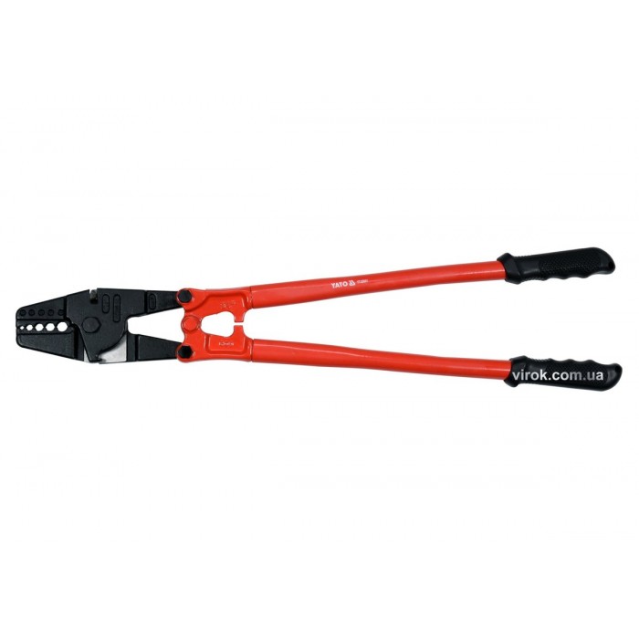 Кліщі ручні YATO для обтискання кабелів Ø= 4, 6.5, 8, 9, 10 мм, l= 600 мм [6]