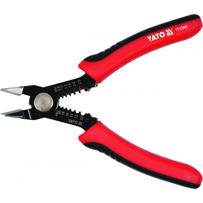 Бокорізи для електропровідників YATO, L=140 мм, зі знімачем ізоляції Ø= 0,8-2.6 мм² [20/120]