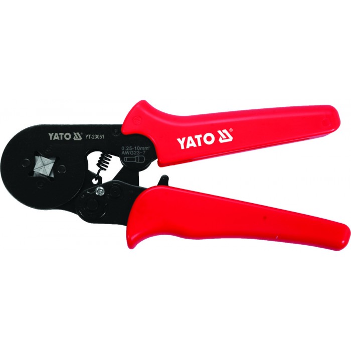 Кліщі для обтискання і зачистки проводів YATO, L= 175 мм, AWG 23-7; 0,25-10 мм² [10/40]