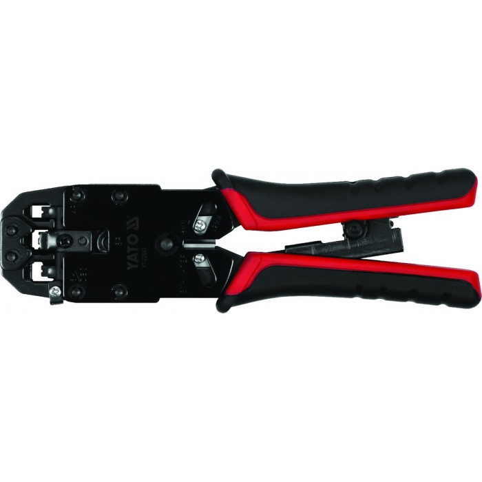 Кліщі для обтискання і зачистки кaбелів YATO : RJ45, RJ10, RJ11, L= 205 мм [10]