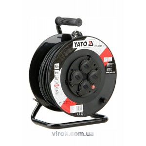 Подовжувач мережевий YATO : l= 40м. до 16 А на котушці; кабель 3-жильний S=1,5 мм² [2]