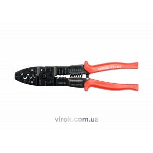 Кліщі для обтискання і зачистки проводів YATO, L=250 мм [12/48]