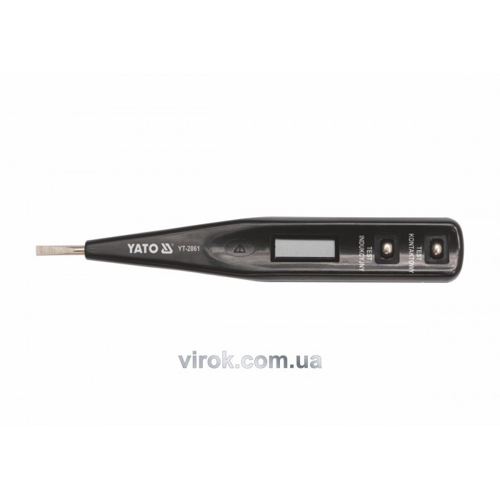 Індикатор напруги YATO контрольний цифровий 12-250 V LCD [20/500]