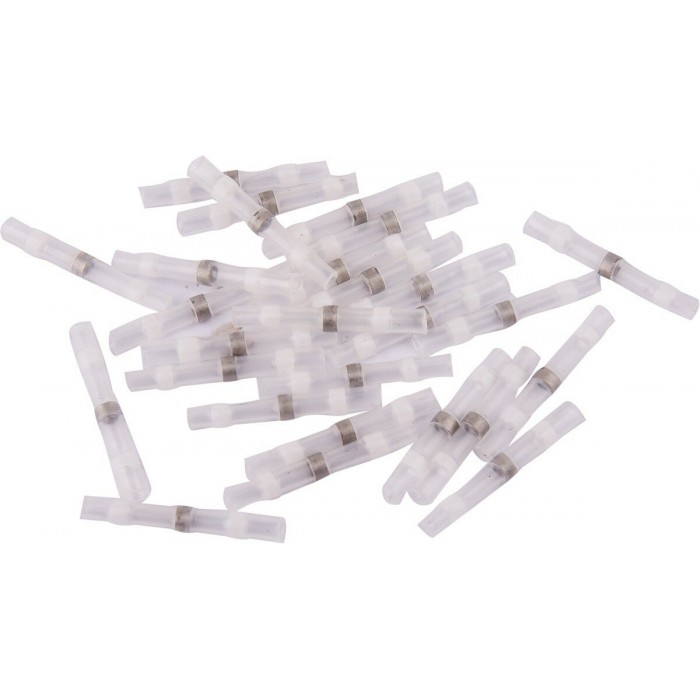 Кембрики термоусадні при t≤ 105°C з припоєм YATO, прозорі для провідників 0.25-0.34 мм², 100шт [558]