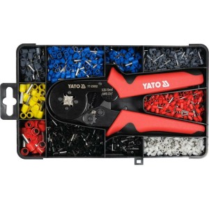 Кліщі для затискання втулкових наконечників провідн-в YATO L= 175мм, з наконечн. 0.25-10 мм² 1200 шт