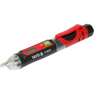 Індикатор напруги змінного струму індуктивний безконтактний YATO: l= 165 мм, 12-1000 В, живл. 2хААА