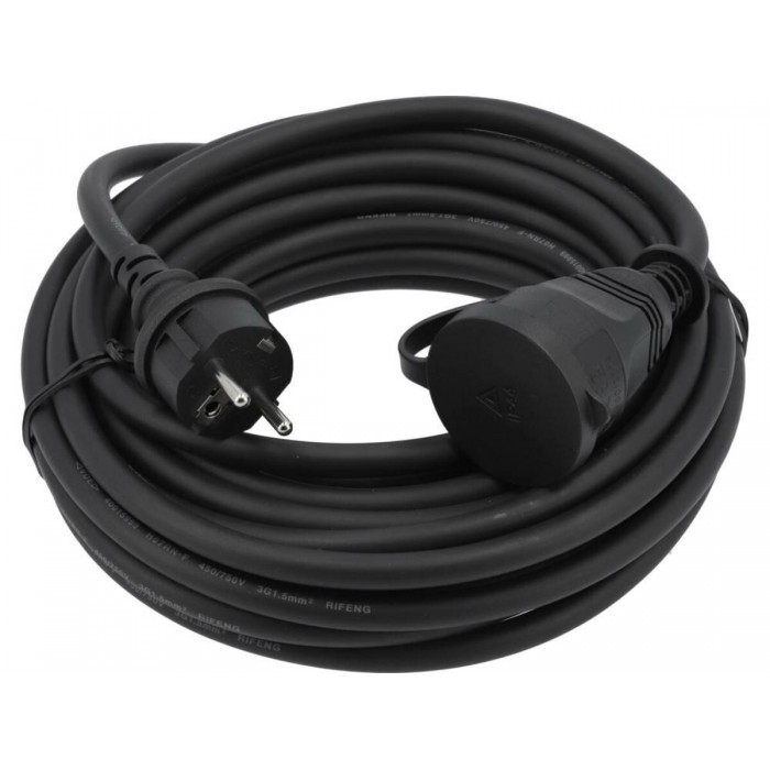 Кабель-подовжувач для майстернь мережевий 230 В YATO, l= 10 м. струм- 16 А, 3-жильний S=1,5 мм²