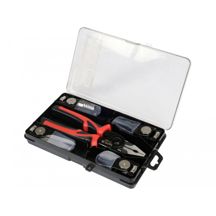 Плоскогубці і ножиці електромонтажні переставні 5 в 1 YATO, тримач l= 200 мм. компл. 5 елем. [4/16]