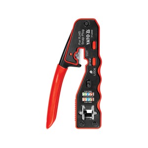 Кліщі для обтискання і зачистки кабелів YATO : RJ45,  L=135 мм [10/50]