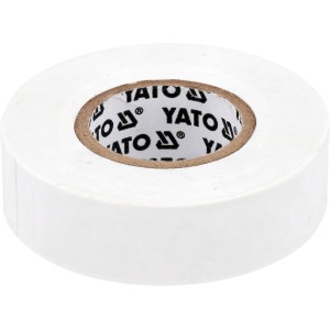 Стрічка електро-ізоляційна ПВХ YATO біла, 20 м x19x0.13 мм, робоча t= 5-50 °С [72]