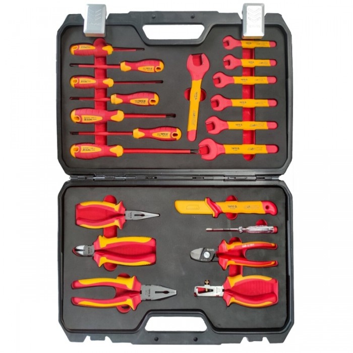 Набір інструментів діелектричних YATO з ізоляцією до 1000 В, 21 один.