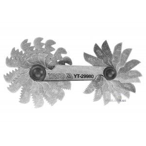 Різьбомір метричний 60° YATO з 24 шаблонами в діапазоні 0,25- 6,0 мм [30]