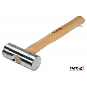 Молоток алюмінієвий YATO : Ø40 x 300 мм, m= 300 г, дерев'яна ручка [6/36]