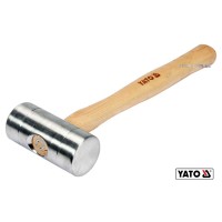 Молоток алюмінієвий YATO : Ø50 x 320 мм, m= 580 г, дерев'яна ручка [6/24]