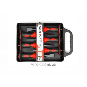 Зубило та пробійник з протектором YATO, Набір 6пр.  l=180мм [10/20]