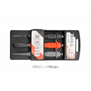 Зубило і пробійник Міні YATO : L= 125 мм, Набір 3 шт. [10/60]