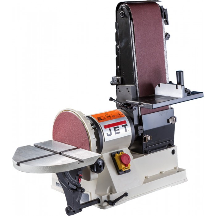 Шліфувальний тарілко-стрічковий верстат JET JSG-96 : 230В 1(0,6)кВт. 0–45° стр.150х1220 мм. Ø= 230мм