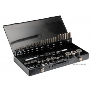 Мітчики і плашки YATO Ø= М3- М20 з воротками і плашкотримачами, 56 елем. [2]