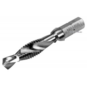 Свердло-мітчик YATO М8 х 1.25 мм, HSS М2, HEX-1/4", l= 51/11 мм [20/200]
