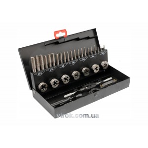 Мітчики і плашки YATO М3-М12, Набір 32 шт. [10]