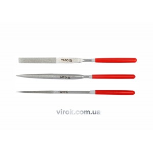 Надфіль алмазний YATO Набір. 4х160х50мм 3пр. [30/300]