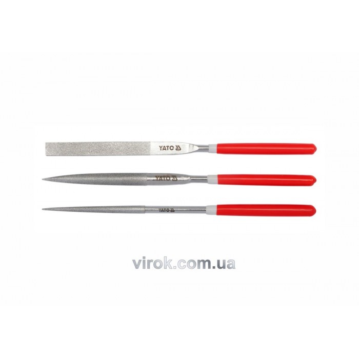 Надфіль алмазний YATO Набір, 5х180х70мм 3пр. [15/150]