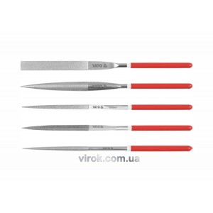 Надфіль алмазний YATO Набір. 5х180х70мм 5пр. [10/100]