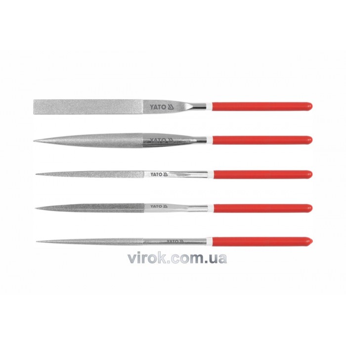 Надфіль алмазний YATO Набір. 5х180х70мм 5пр. [10/100]